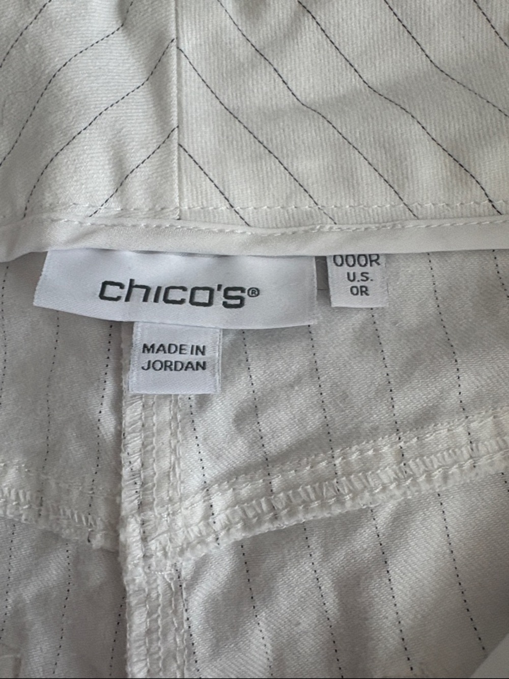 Chico's White Pinstripe Capris - Picture 5 of 5